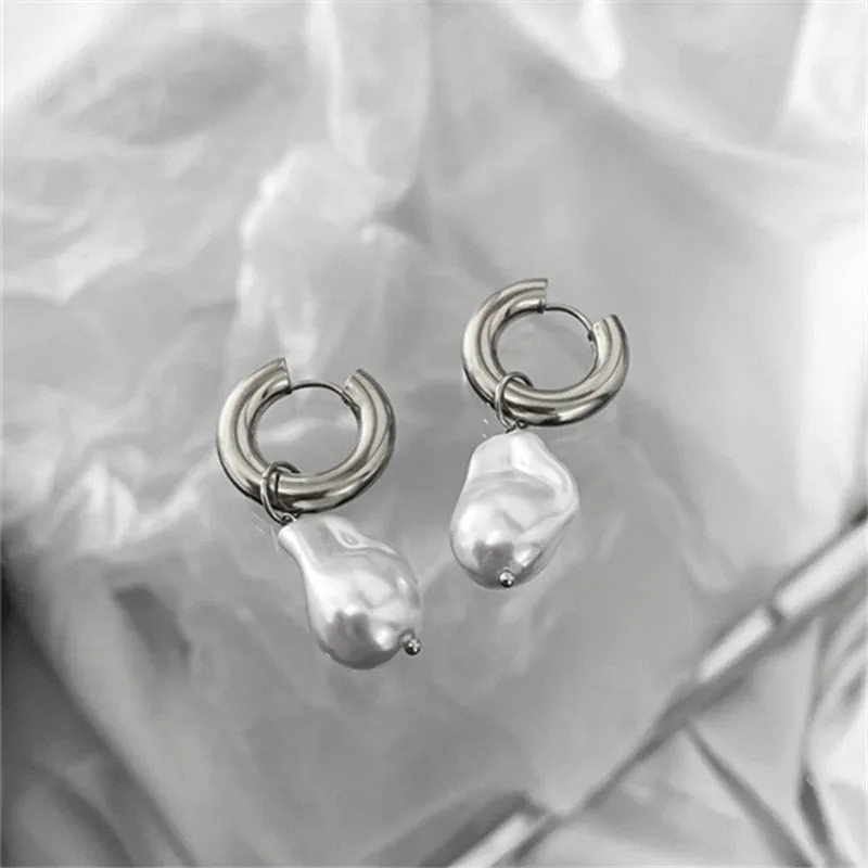 Faye Freshwater Baroque Pearl Drop Earrings